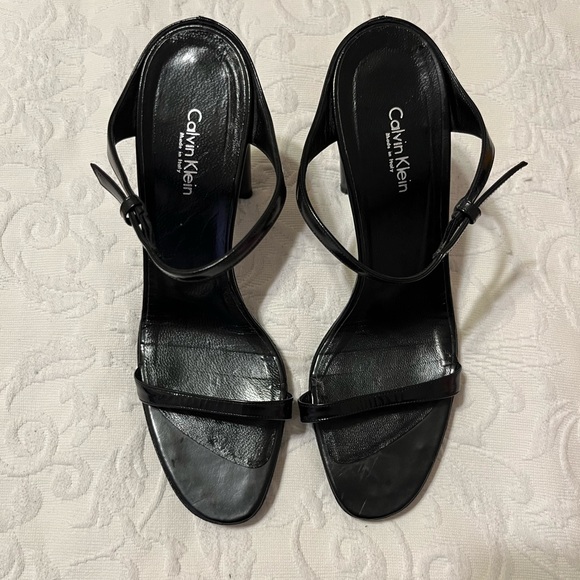 slingback sandal 75 black calfskin crystal